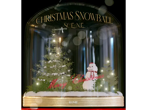 Christmas snowball scene & poses by rosie_ts4