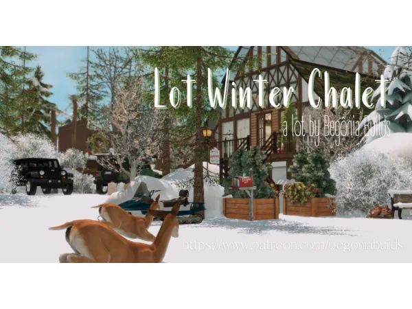 Winter Chalet - CC Files Free by begoniabuilds