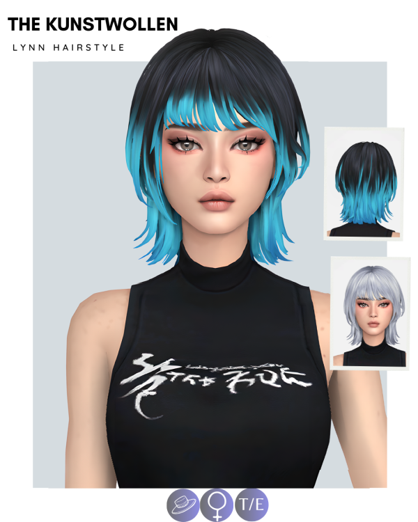 Maxis Match Lynn hairstyle by The_Kunstwollen - The Sims 4 Custom Content