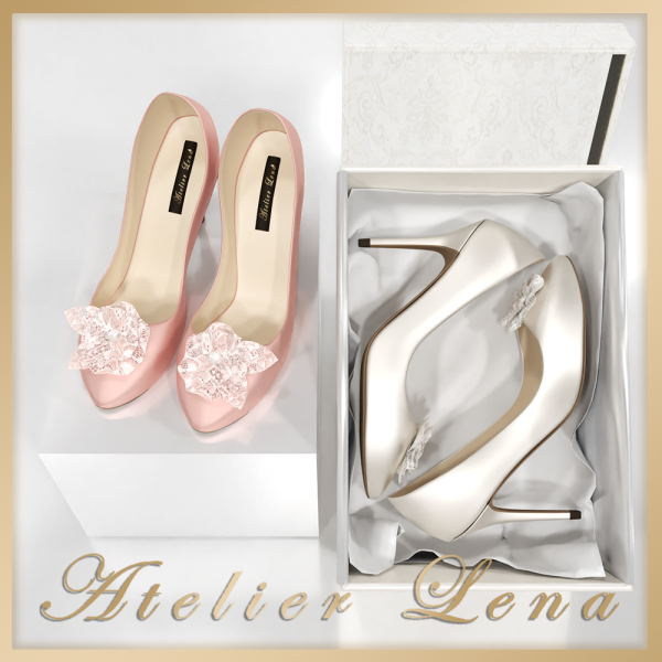 Alpha [Atelier Lena] Dana Flower Heels Set by simsfinds - The Sims 4 Custom Content