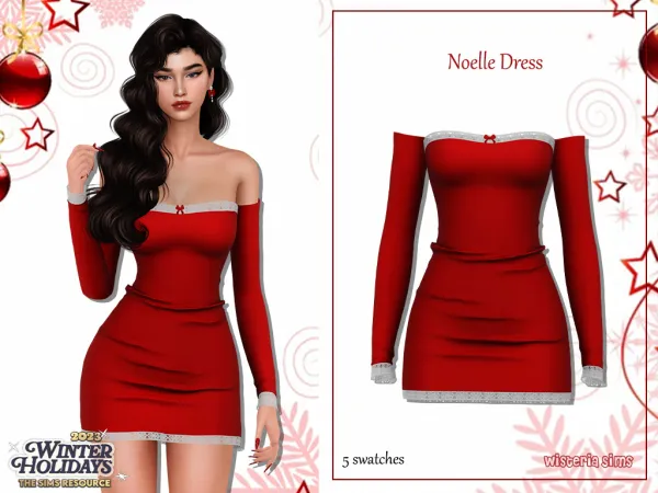 Alpha Noelle Clothes Set by simsfinds - The Sims 4 Custom Content