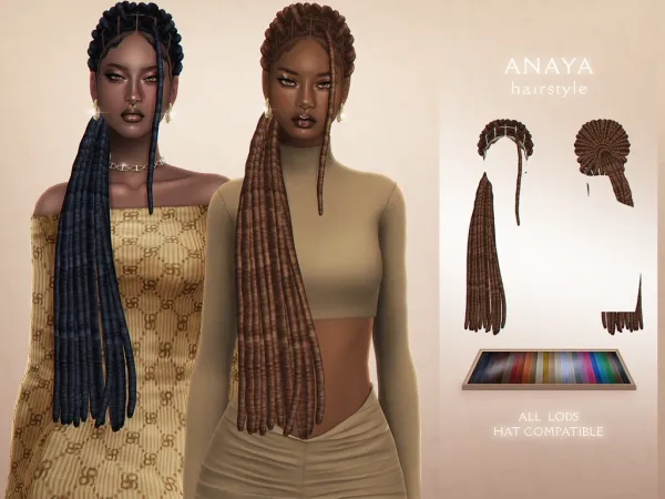 Maxis Match [EnriqueS4] Anaya Hairstyle by enriques4 - The Sims 4 Custom Content