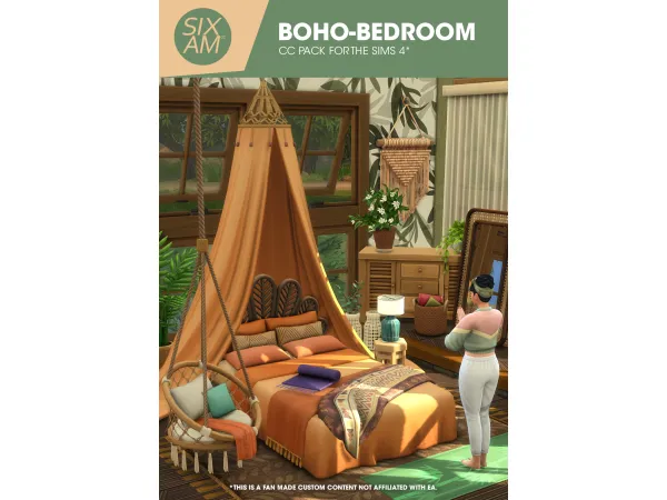 Maxis Match Boho Bedroom ( Pack for ) by sixamcc - The Sims 4 Custom Content