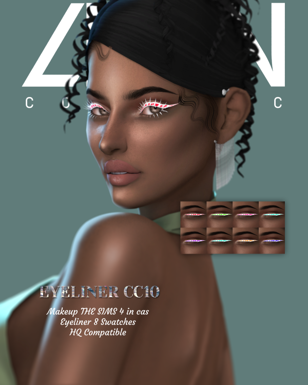Alpha LEAN EYELINER CC10 by simsfinds - The Sims 4 Custom Content