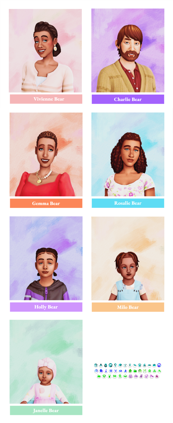 Maxis Match The Bear Family by simsfinds - The Sims 4 Custom Content