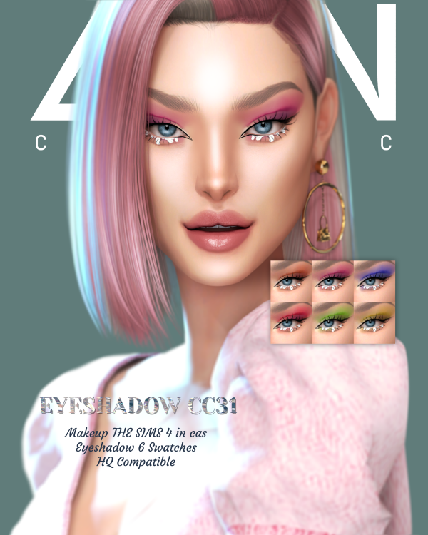 Alpha LEAN EYESHADOW CC31 by simsfinds - The Sims 4 Custom Content