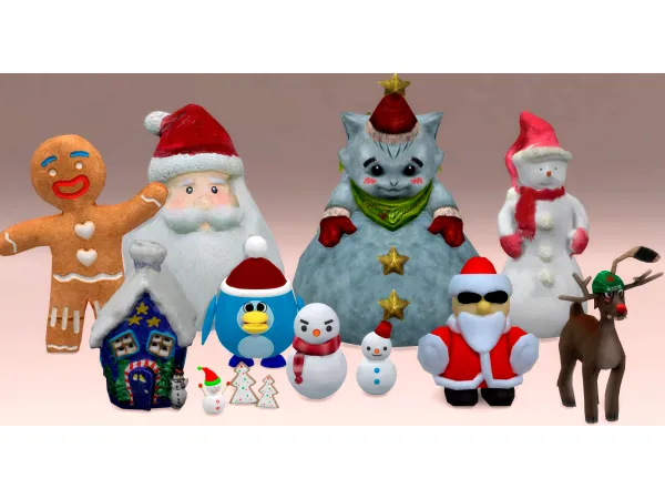 Mix Xmas Clutter Jennisims by simsfinds - The Sims 4 Custom Content