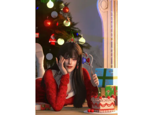 Alpha [Bongddi] Princess acc set pose by BONGDDI - The Sims 4 Custom Content