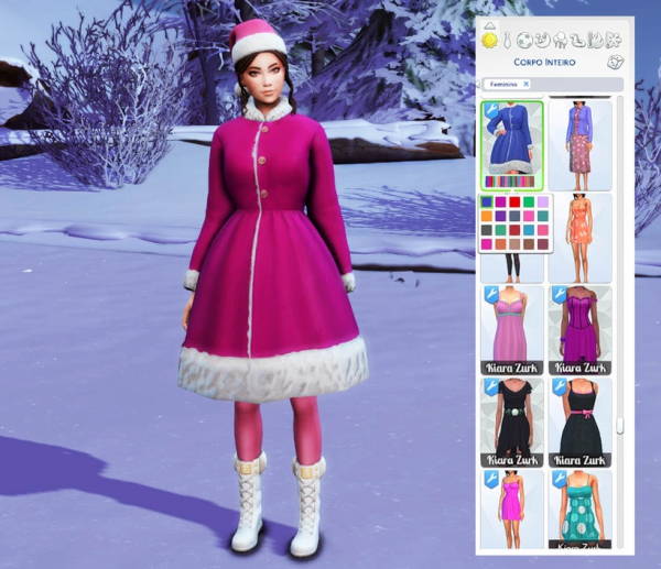 Maxis Match Women Christmas Coat by simsfinds - The Sims 4 Custom Content