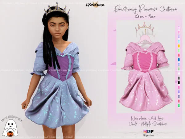 Alpha Bewitching Princess Costume Child by lynxsimzfamily - The Sims 4 Custom Content