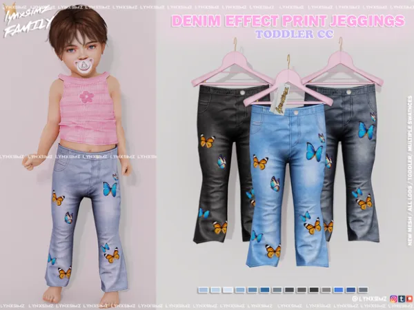 Butterfly Denim Jeggings ~ Toddler 💗 by lynxsimzfamily