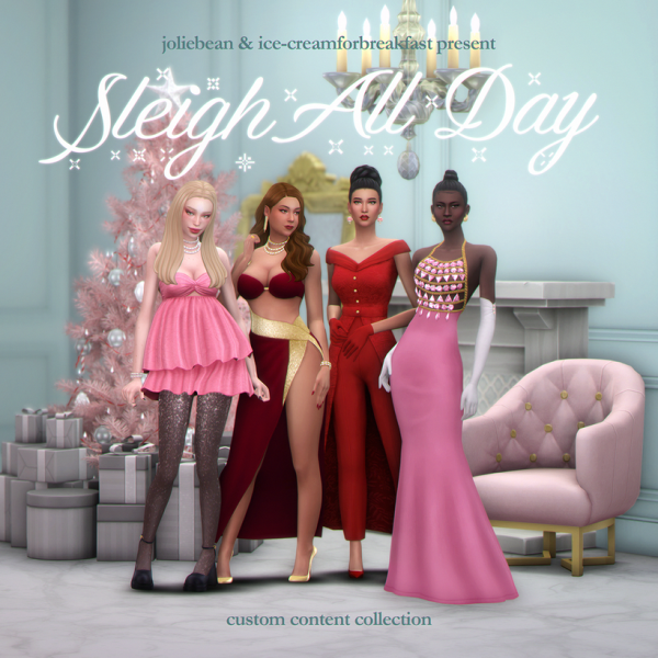 Maxis Match Sleigh All Day Collection CreamForBreakfast by simsfinds - The Sims 4 Custom Content