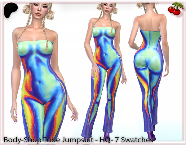 Alpha 43310450277903Hottie Curved Body Shop Tube Jumpsuit by simsfinds - The Sims 4 Custom Content