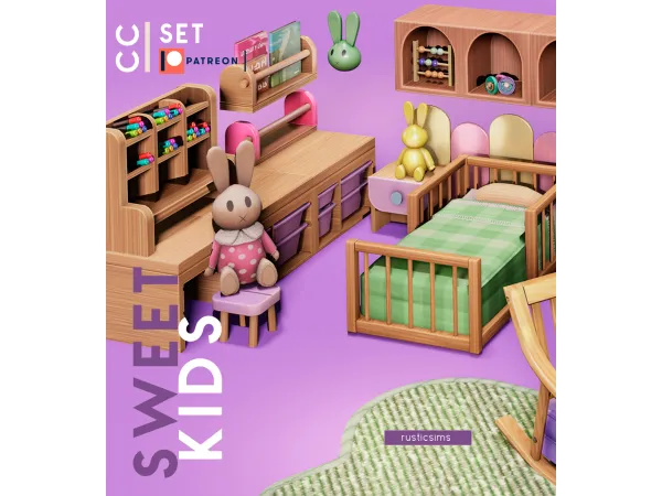 Maxis Match SWEET KIDS ROOM by rusticsims - The Sims 4 Custom Content