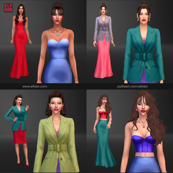 Maxis Match 2023 December 2 Xmas Party Set by elfdor - The Sims 4 Custom Content