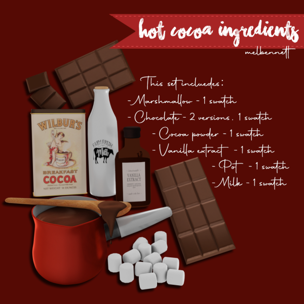 Mix Hot Cocoa Ingredients by melbennett - The Sims 4 Custom Content