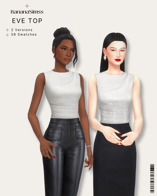 Maxis Match EVE TOP by simsfinds - The Sims 4 Custom Content