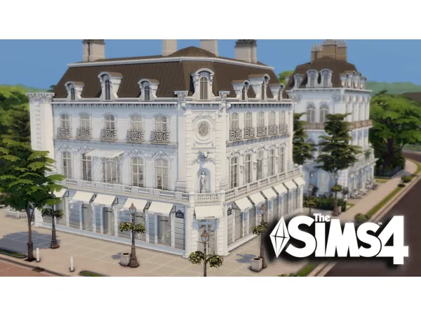 Maxis Match Parisian retail and salon by simsfinds - The Sims 4 Custom Content