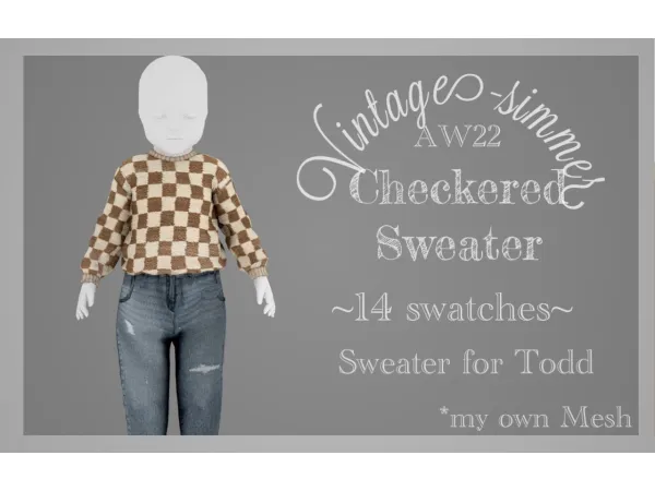 Alpha Sweater for toddlers by simsfinds - The Sims 4 Custom Content