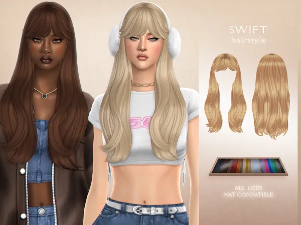Maxis Match [EnriqueS4] Swift Hairstyle by simsfinds - The Sims 4 Custom Content