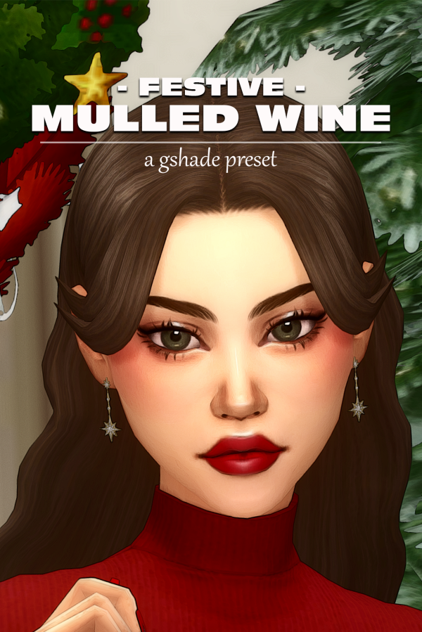 Mix festive mulled wine a gshade preset by simsfinds - The Sims 4 Custom Content