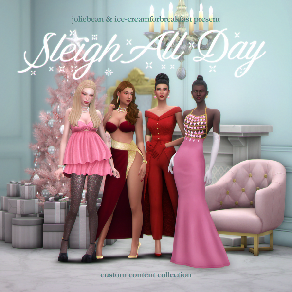 Maxis Match Sleigh All Day Collection CreamForBreakfast by simsfinds - The Sims 4 Custom Content
