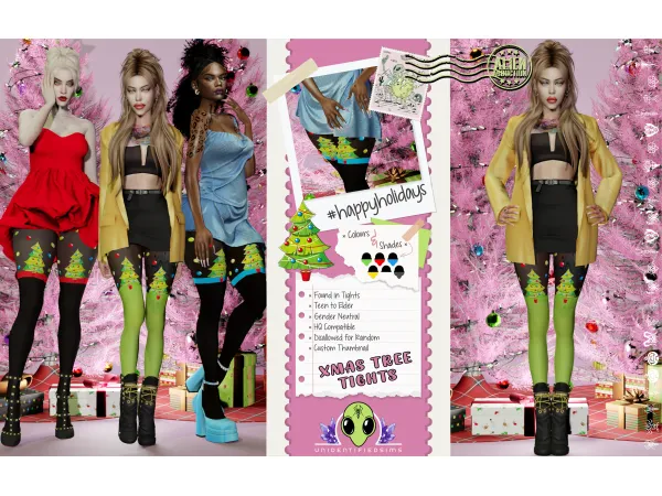 Xmas Tree Tights 🎄 by unidentifiedsims