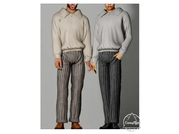 Alpha Show Up Male Set by camuflaje - The Sims 4 Custom Content