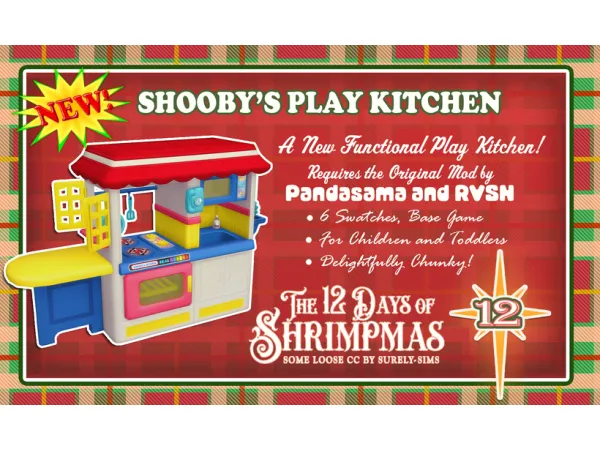 Maxis Match DAY 12 SHOOBY'S PLAY KITCHEN - The Sims 4 Custom Content