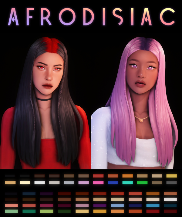 Maxis Match Afrodisiac Hair by simsfinds - The Sims 4 Custom Content