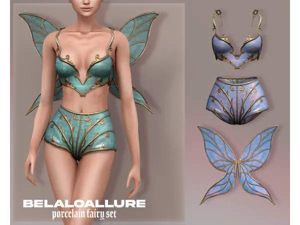 Alpha Belaloallure_porcelain fairy set by belaoallure - The Sims 4 Custom Content