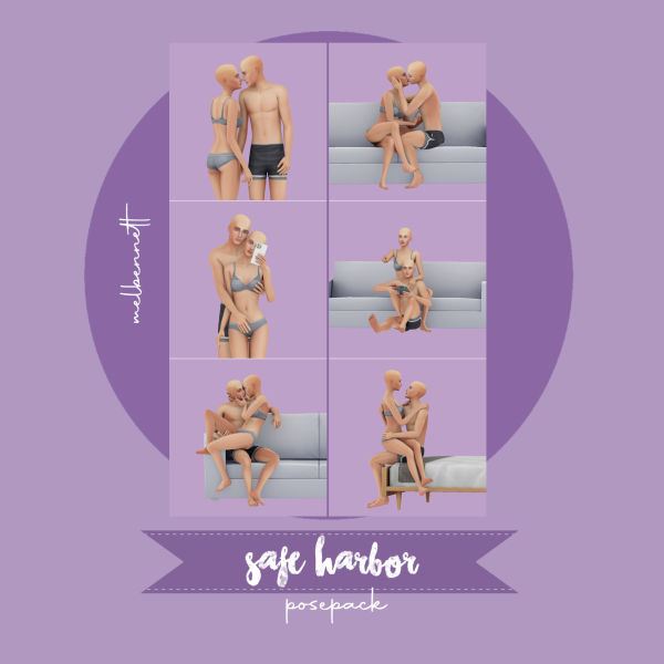 Maxis Match Safe Harbour Posepack by melbennett - The Sims 4 Custom Content