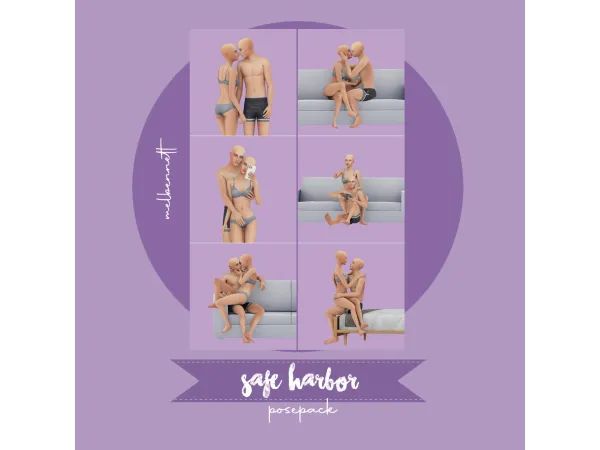 Maxis Match Safe Harbour Posepack - The Sims 4 Custom Content
