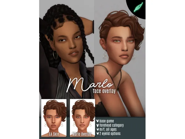 Maxis Match marlo face overlay skin detail - The Sims 4 Custom Content