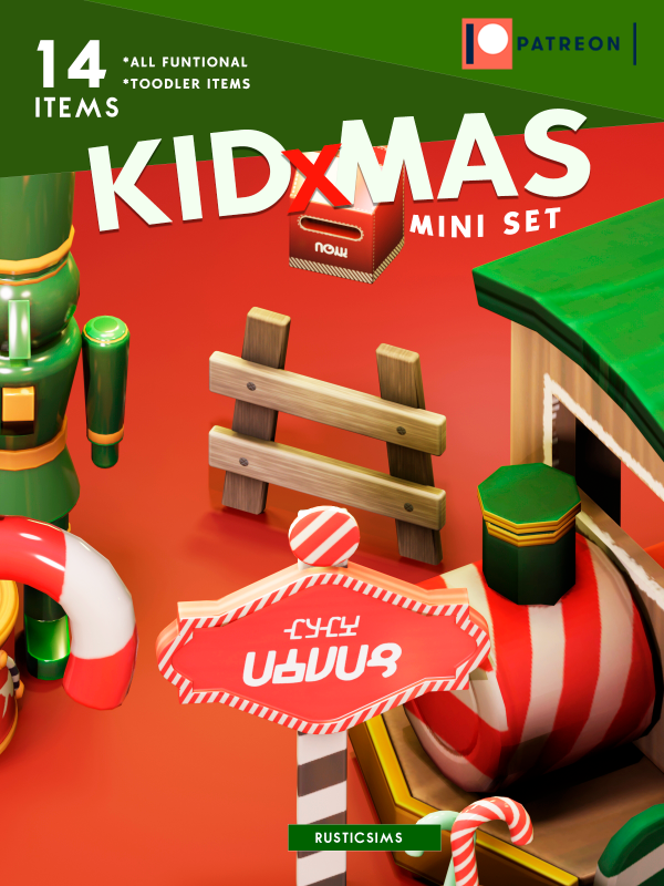 Maxis Match KID XMAS SET EARLY ACCES TIER PRO by simsfinds - The Sims 4 Custom Content