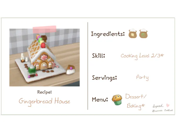 Maxis Match Gingerbread House by littlbowbub - The Sims 4 Custom Content