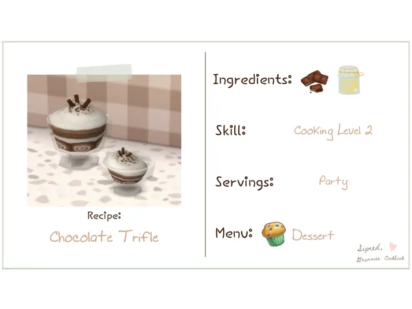 Maxis Match Chocolate Trifle by simsfinds - The Sims 4 Custom Content