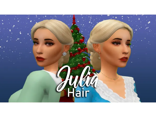 Maxis Match 12 Days of Christmas Julia Hair by simstomaggie - The Sims 4 Custom Content