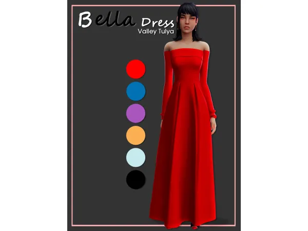 (The Sims 4) Bella Dress by HelenaVtulya