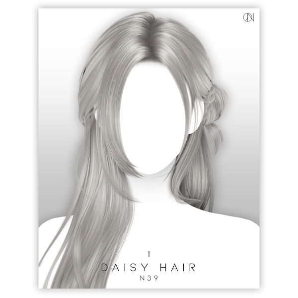 Alpha [JINO] HAIR N39 DAISY ver_1 by simsfinds - The Sims 4 Custom Content