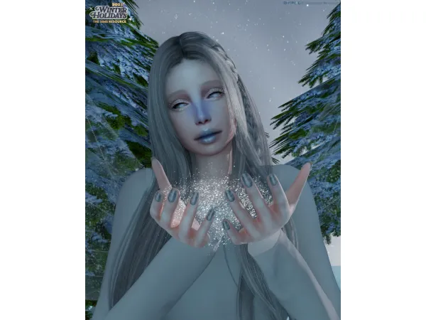 Alpha Fantasy winter makeup and genetics - The Sims 4 Custom Content