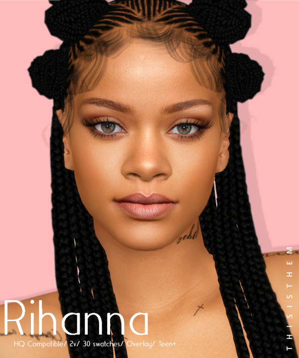Alpha Rihanna Skin Sim by simsfinds - The Sims 4 Custom Content