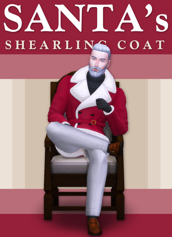 Maxis Match [Lonelyboy] Santa's Shearling Coat by simsfinds - The Sims 4 Custom Content