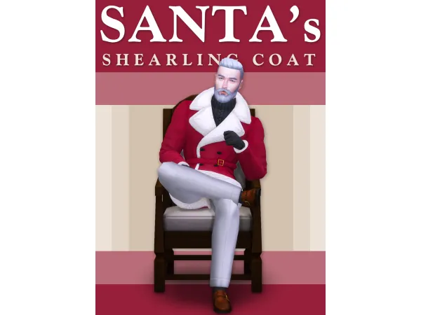 [Lonelyboy] TS4 Santa's Shearling Coat by HappyLifeSims