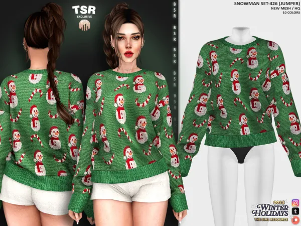 Alpha SNOWMAN SET 426 BD1148 BD1149 - The Sims 4 Custom Content