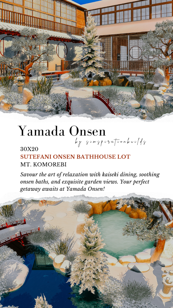 Mix Yamada Onsen by simsfinds - The Sims 4 Custom Content