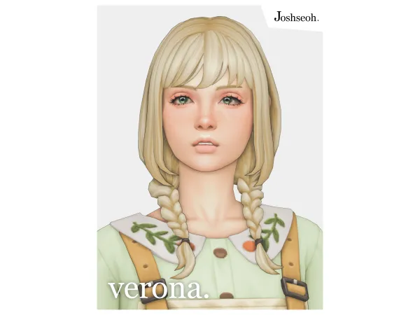 Maxis Match Verona Hair by jo_se_oh - The Sims 4 Custom Content