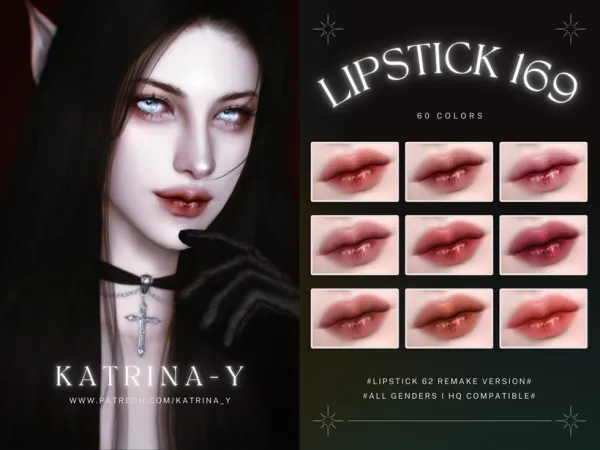 Alpha LIPSTICK 169 by katrina-y - The Sims 4 Custom Content