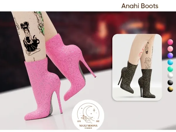 Alpha Anahi Boots by maximoons - The Sims 4 Custom Content