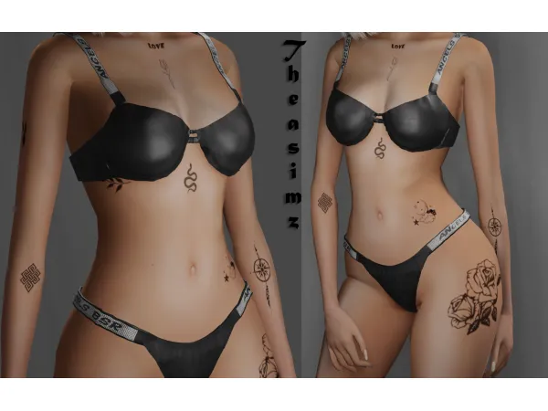 Mix Minimal tatts N08 by simsfinds - The Sims 4 Custom Content